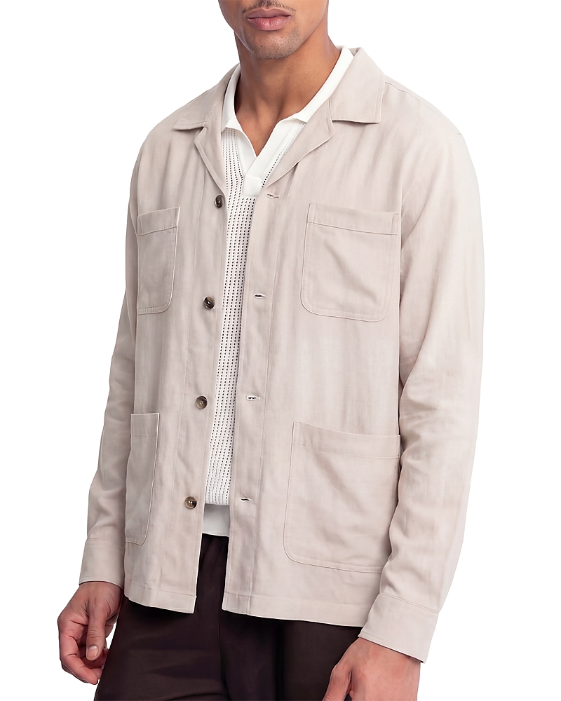 Auto-reply Linen Patch Pocket Overshirt