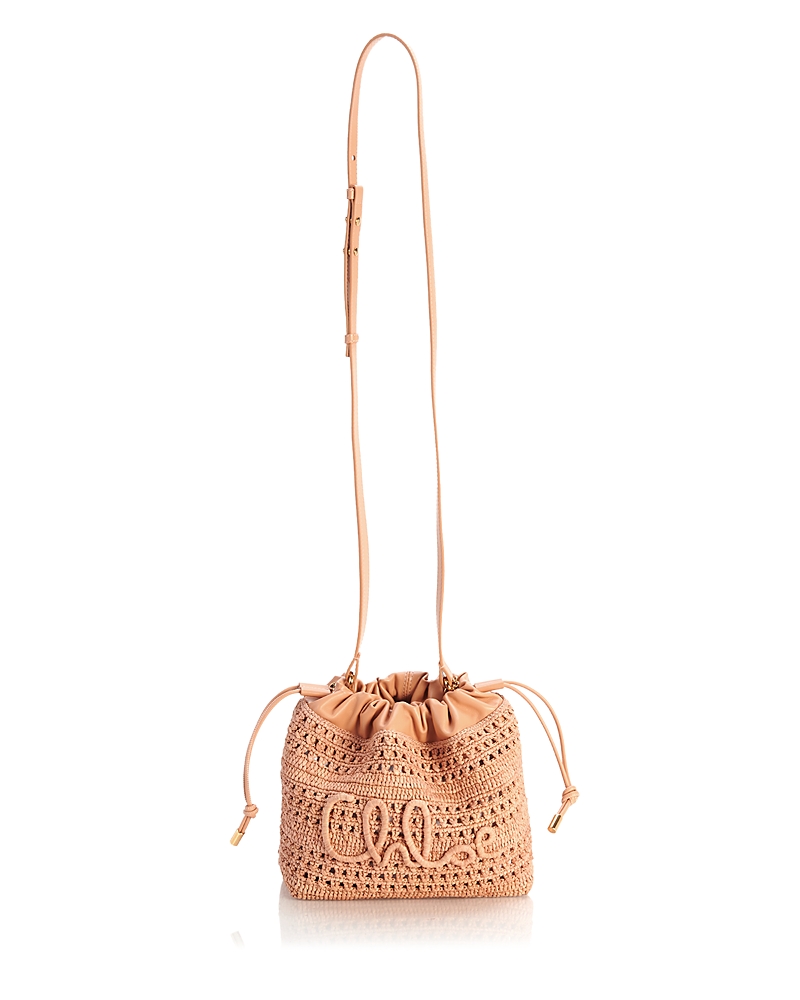 Chloe Summer Banana Mini Raffia Shoudler Bag