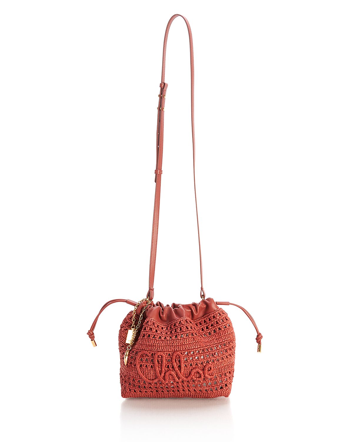 Chloe Summer Banana Mini Raffia Shoudler Bag