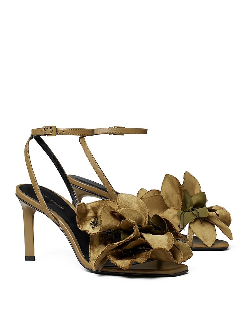 Tory Burch Women's Strappy Floral 85 High Heel Sandals