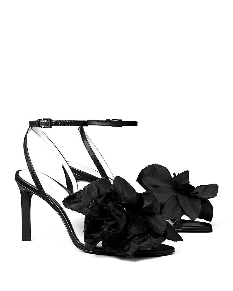 Tory Burch Women's Strappy Floral 85 High Heel Sandals