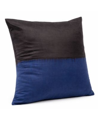  Aakar Color Block Mulberry Silk Pillow Cover Only, 18" x 18
