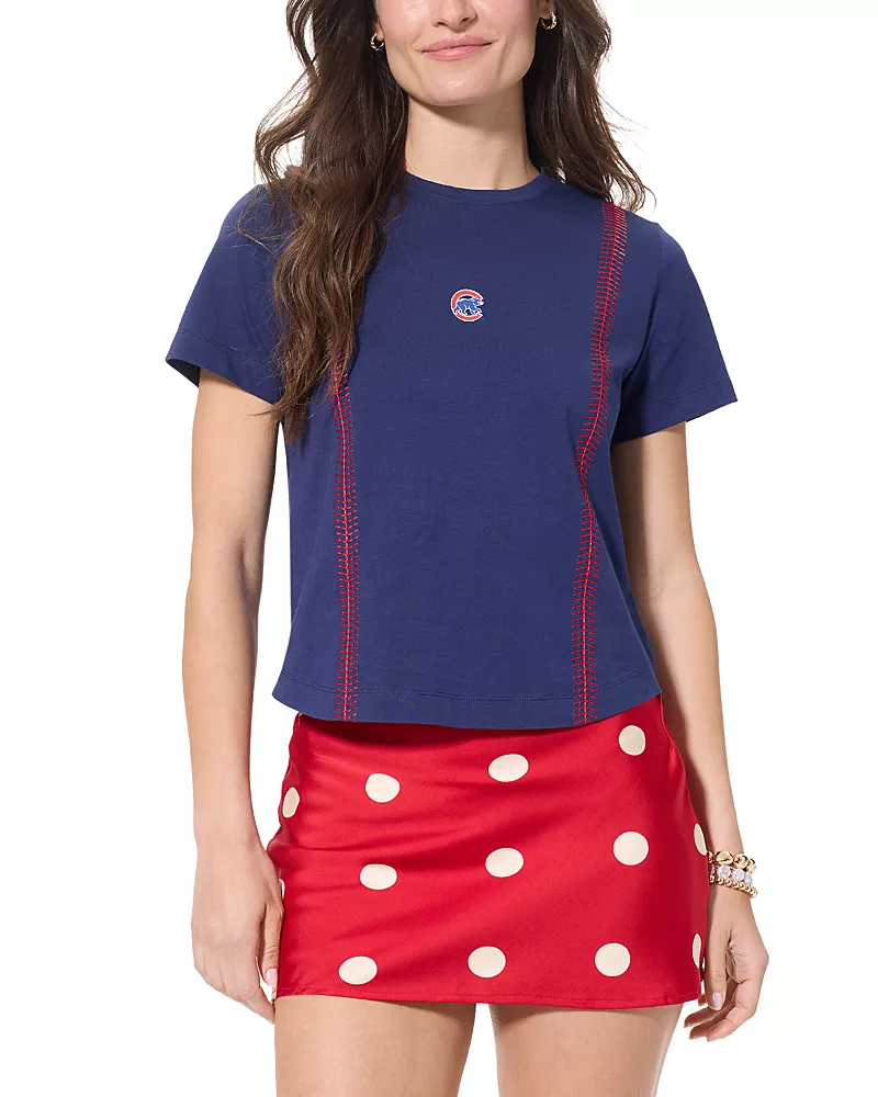 Terez Baseball Stitch Baby Tee