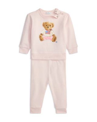 Girls' Polo Bear Fleece Sweatshirt & Pants Set - Baby
