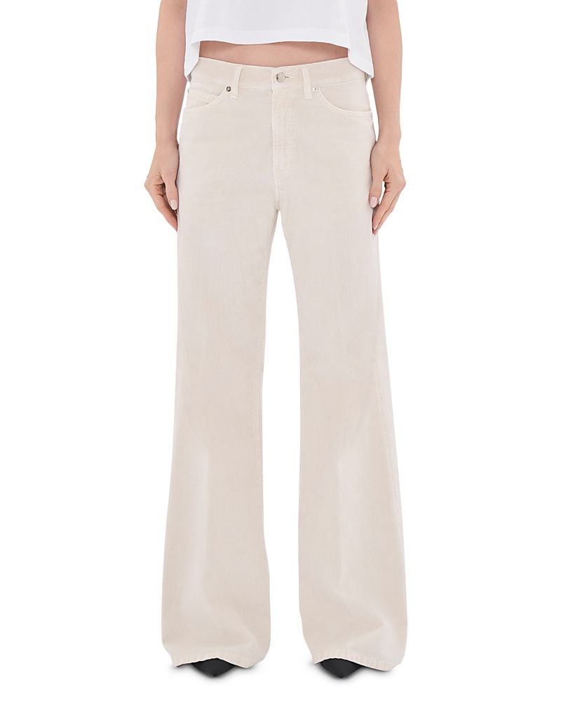 Haikure Clara Velvet Pier Wide Leg Jeans in Snow