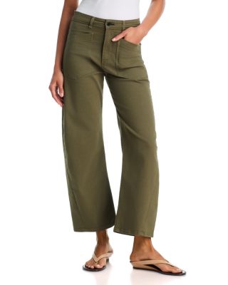 Twisted High Rise Barrel Leg Jeans in Safari