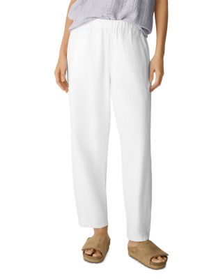Cotton Linen Lantern Ankle Pants