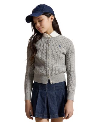 Girls' Cable-Knit Cardigan - Big Kid