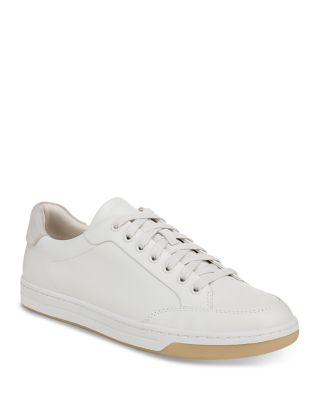 Men's Caspian Chalk White Leather Lace Up White Leather Sneaker