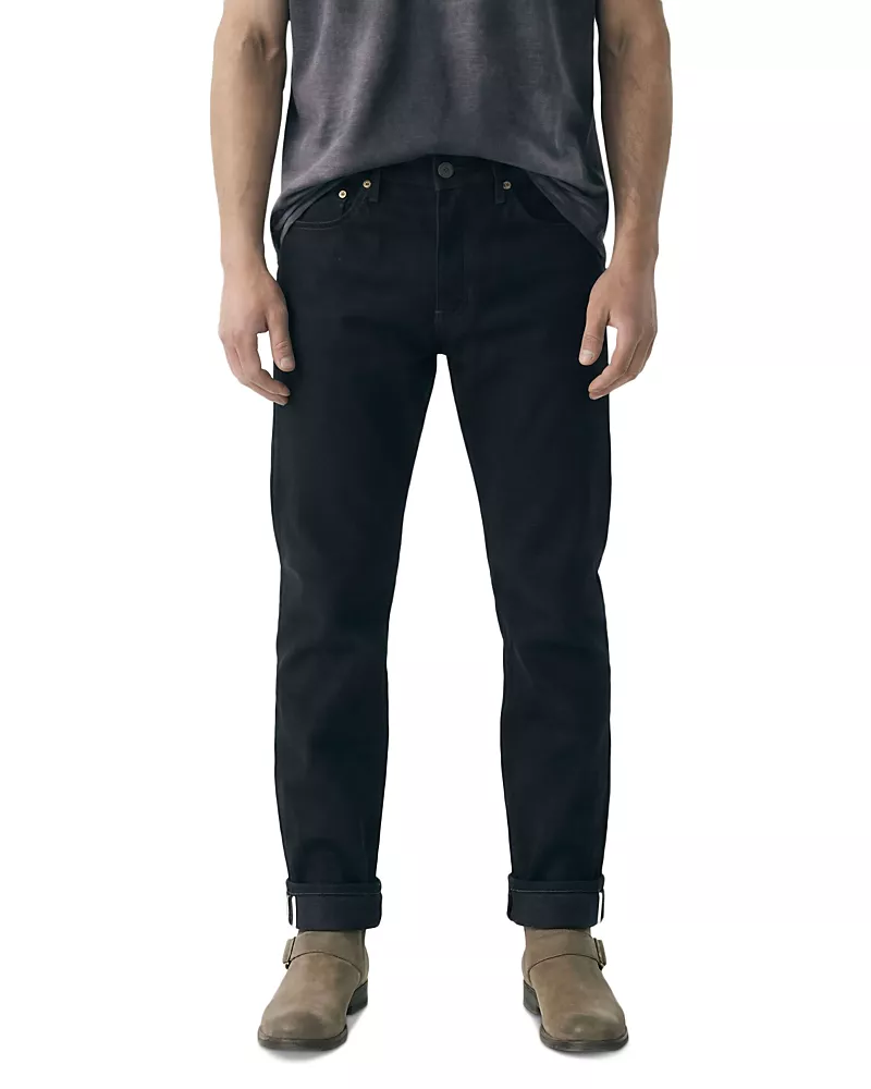 Antik Denim Slim Straight Selvedge Raw 33 Jeans in Black