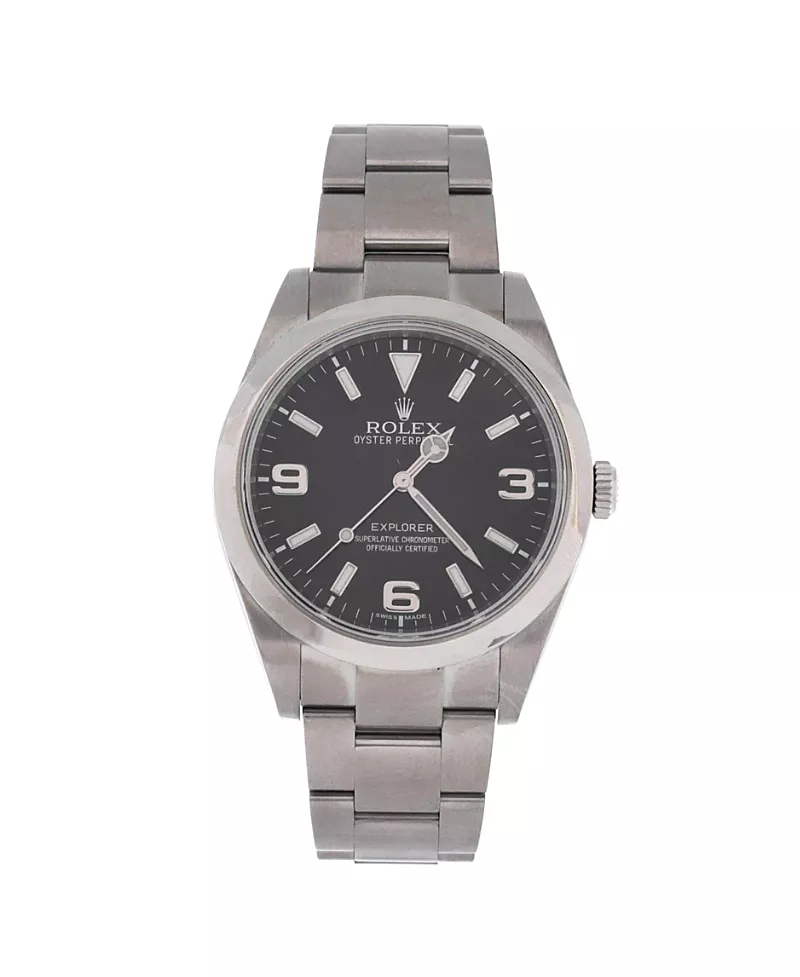 Pre-Owned Rolex Oyster Perpetual Explorer Automatic Watch in Stainless Steel 39mm