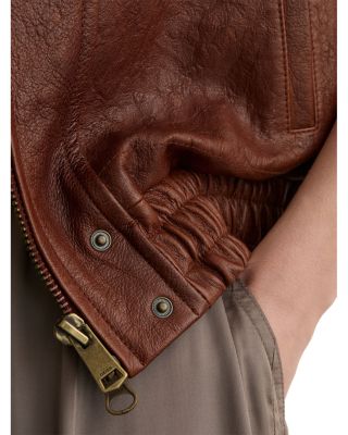 Petra Oversized Leather Jacket - thumbnail 6