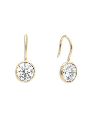 Bezel Drop Earrings