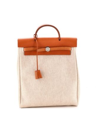 GM Vintage Herbag A Dos Backpack Toile and Leather