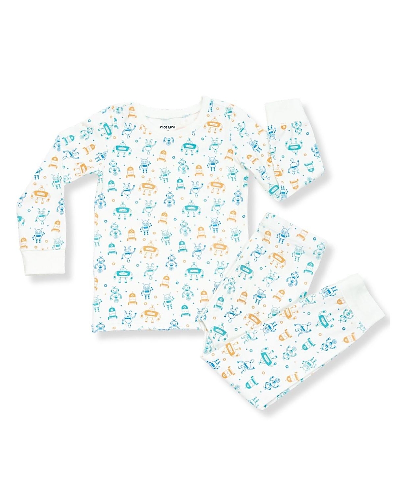 Norani Boys' Kids Organic Two-Piece Pajama Set -Baby, Little Kid, Big Kid