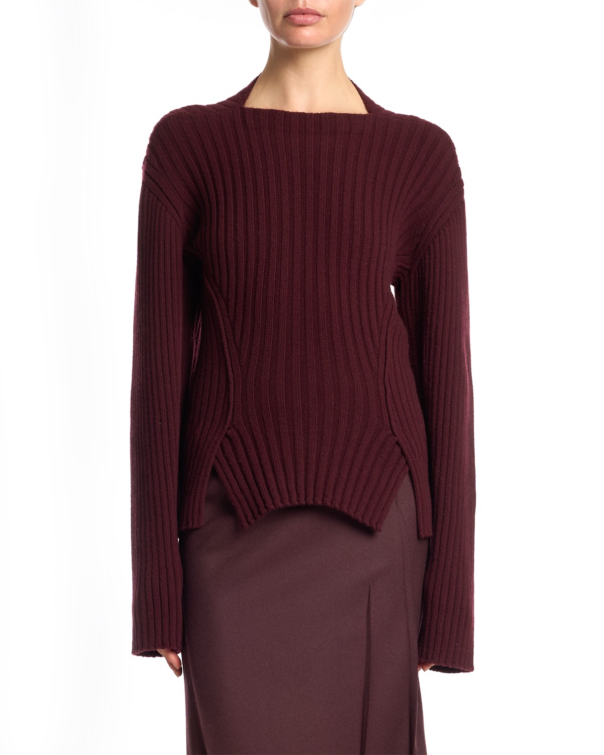 Victoria Beckham Rib Jumper in Acai