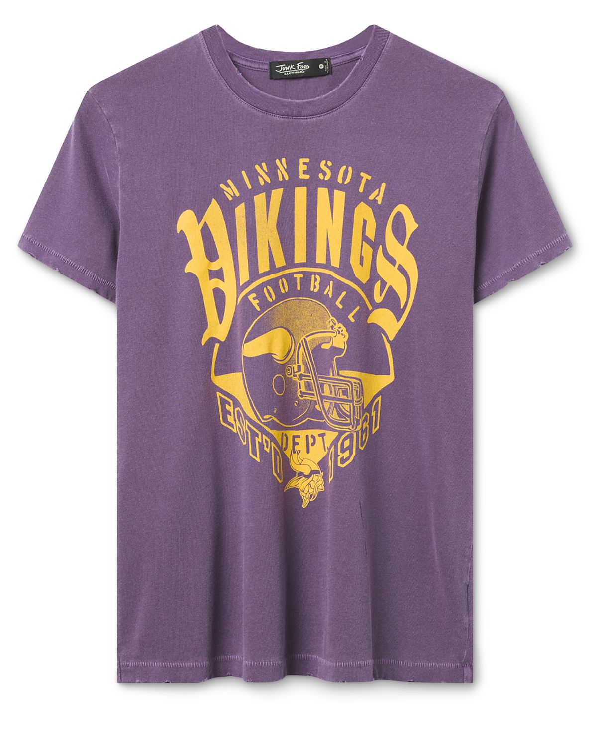 Junk Food Clothing Women's Minnesota Vikings Gridiron Vintage Tee