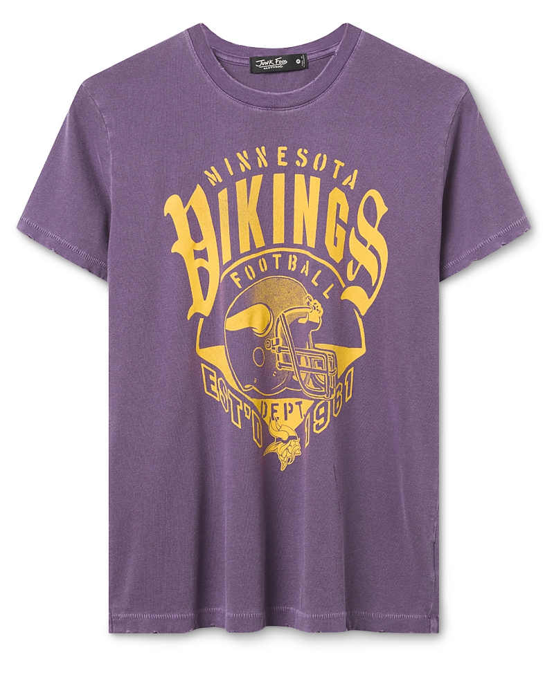 Junk Food Clothing Women's Minnesota Vikings Gridiron Vintage Tee