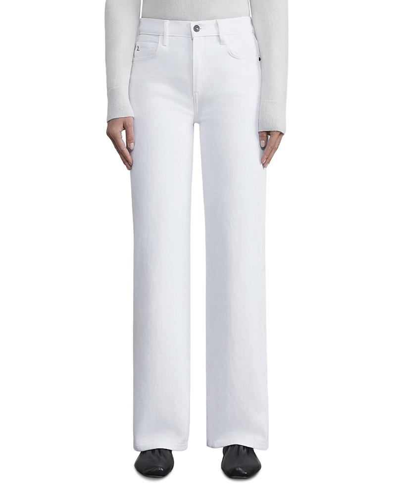 Lafayette 148 New York Wyckoff High Rise Wide Leg Jeans in White