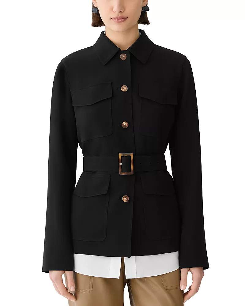 Lafayette 148 New York Belted Shirt Jacket