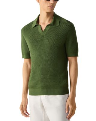 Zegna Premium Cotton Polo Shirt In Green