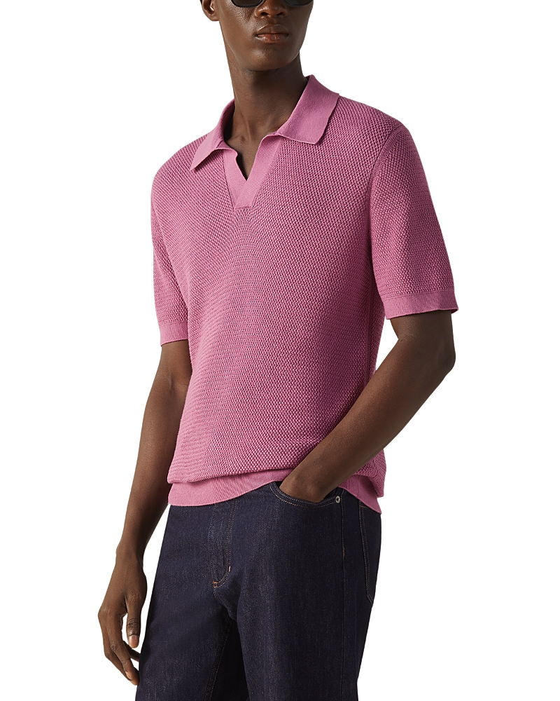 Zegna Premium Cotton Polo Shirt In Pink