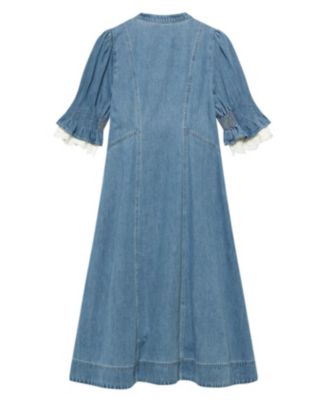 karl lagerfeld dresses Karl Lagerfeld Paris Women's Embroidered Drop Waist Midi Dress - Canary Yellow