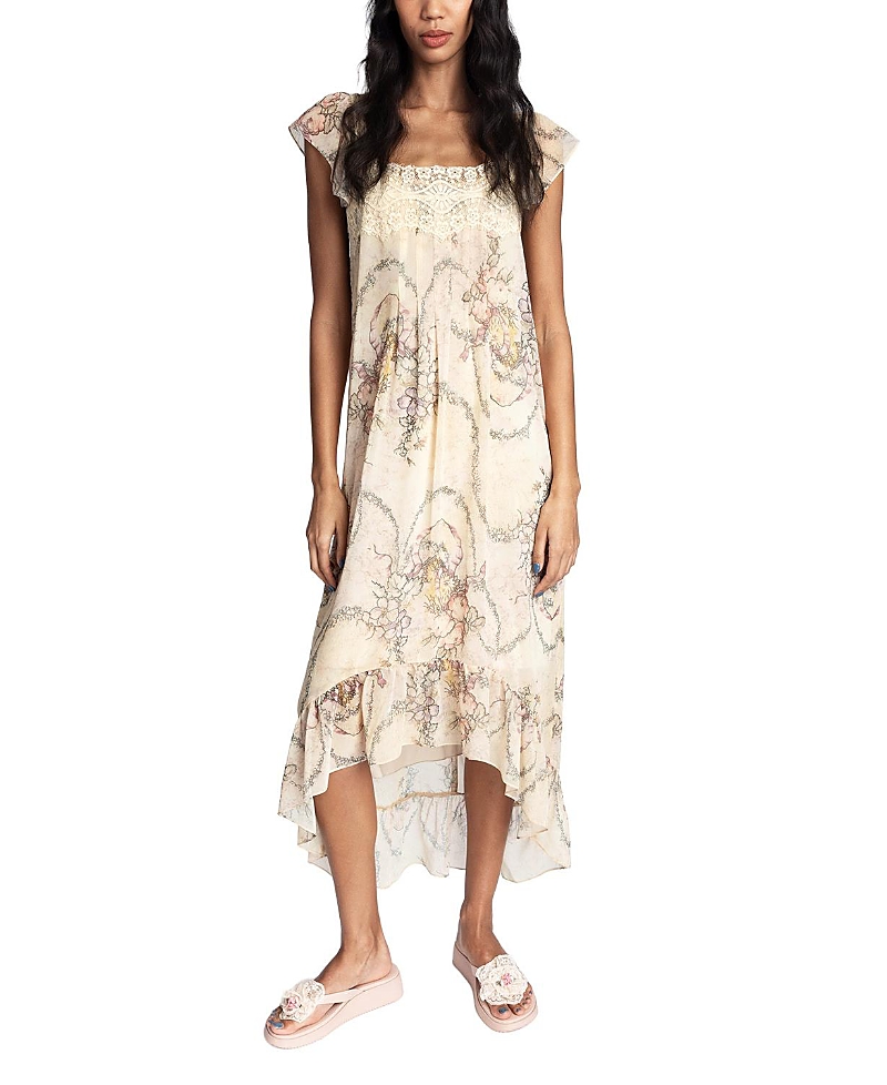 Anna Sui Spirit Bloom Chiffon Dress