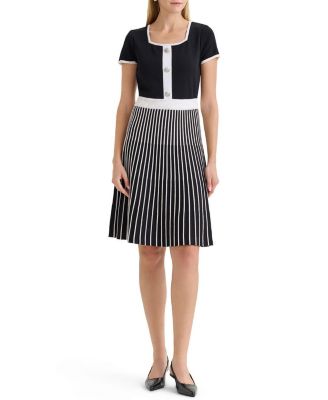  Fit-N-Flare Knee Length Soft Knit Dress