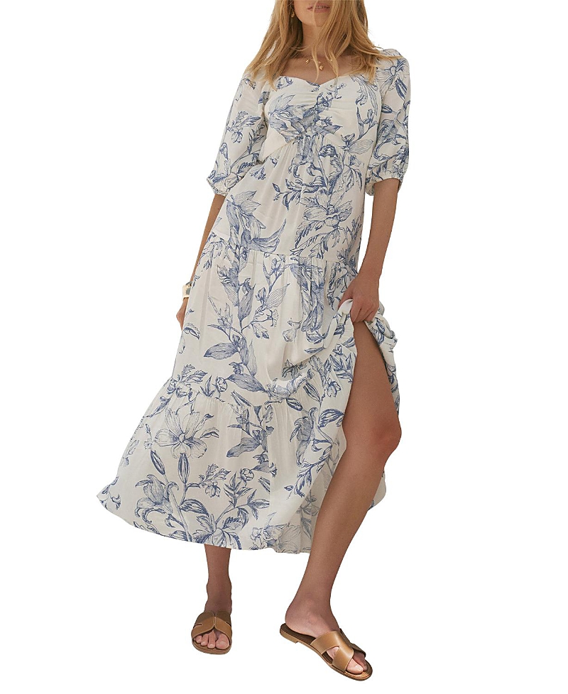 Mint Velvet Women's Floral Print Dropped Waist Maxi Dress
