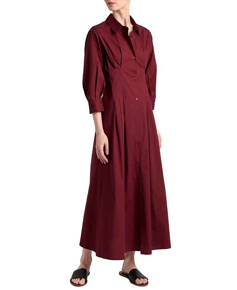 Santorelli Miley Midi Shirt Dress in Cotton Stretch