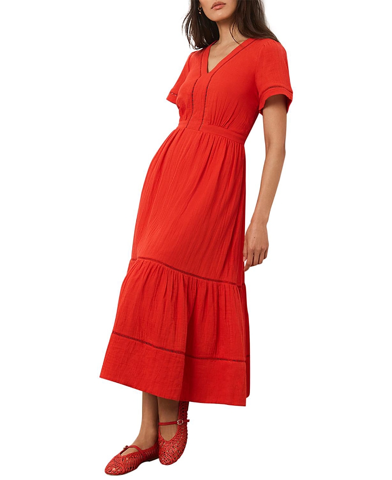 Mint Velvet Women's Cotton Cheesecloth Midi Dress