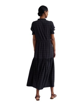 ruched black midi dress Strapless Ruched Midi Dress