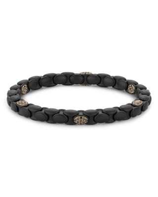 18K Rose Gold & Ceramic Black Diamond Anacondino Bracelet, 1.2 tcw