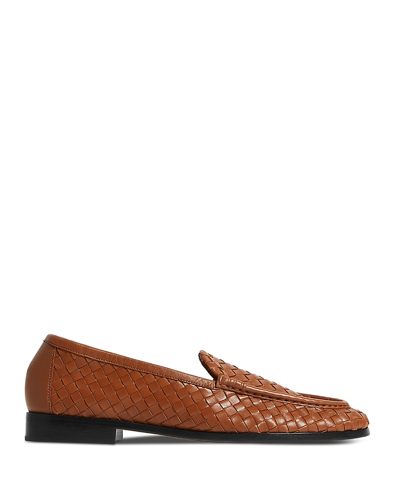 Bottega Veneta Men's Intrecciato Lenzio Loafers In Brown