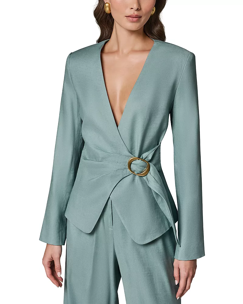 Donna Karan New York Buckled Wrap Blazer