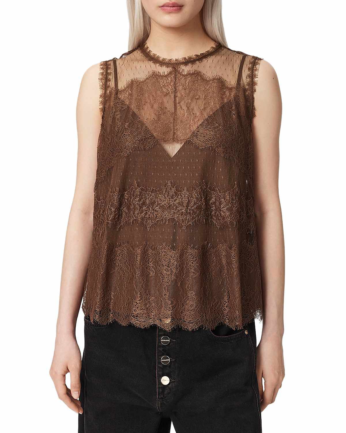 Allsaints Clara Lace Top