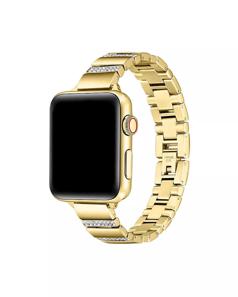 Posh Tech Soleil Rhinestone + Stainless Steel Band For Apple Watch