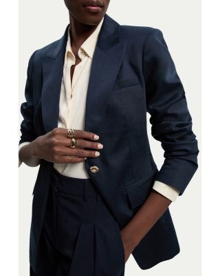 Tailored Linen Single Breasted Blazer