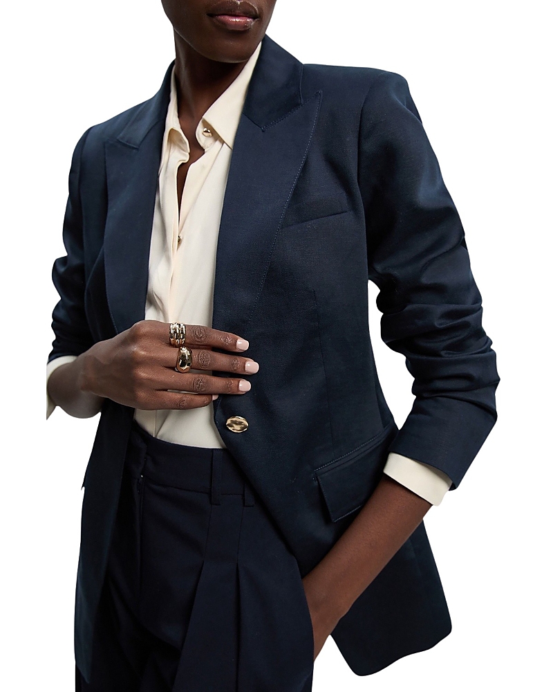 Karen Millen Tailored Linen Single Breasted Blazer