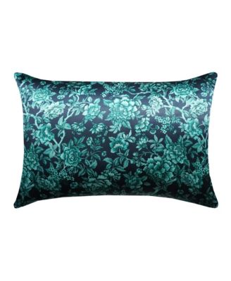 Coco & Wolf Liberty Fabric Regency Trail Green Silk Pillowcase