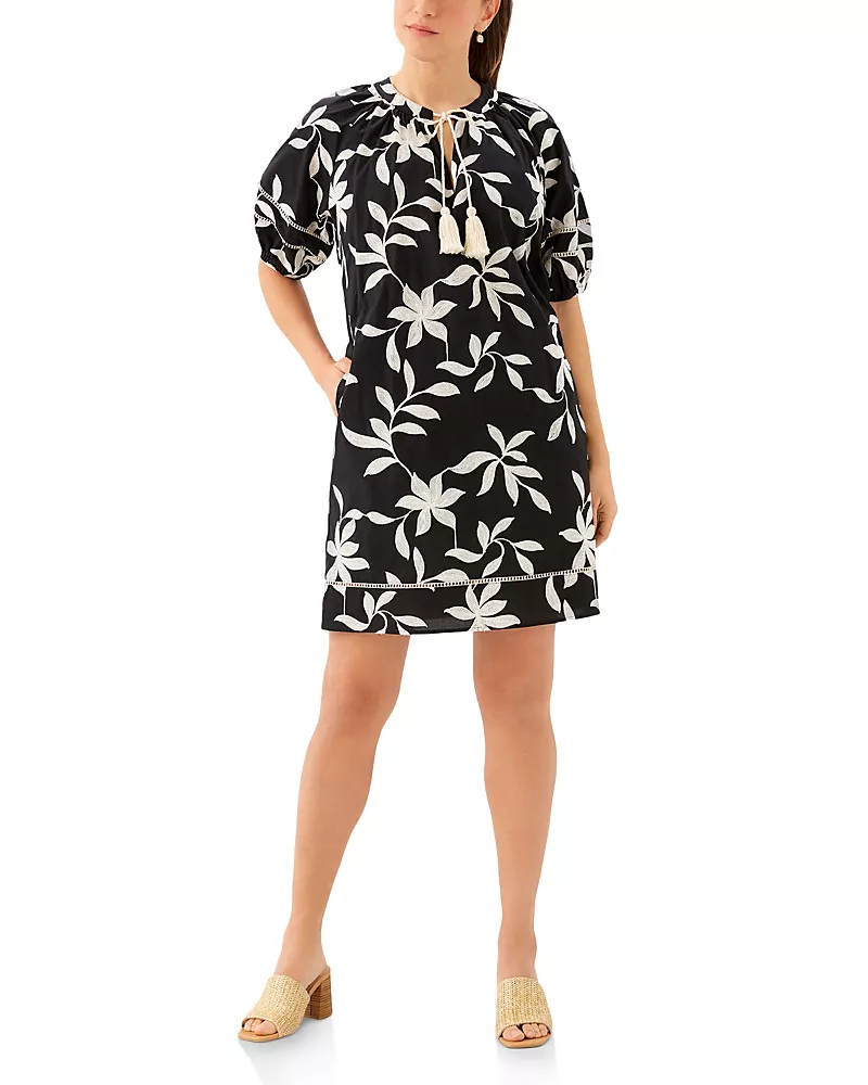 Karen Kane Puff Sleeve Tassel Dress