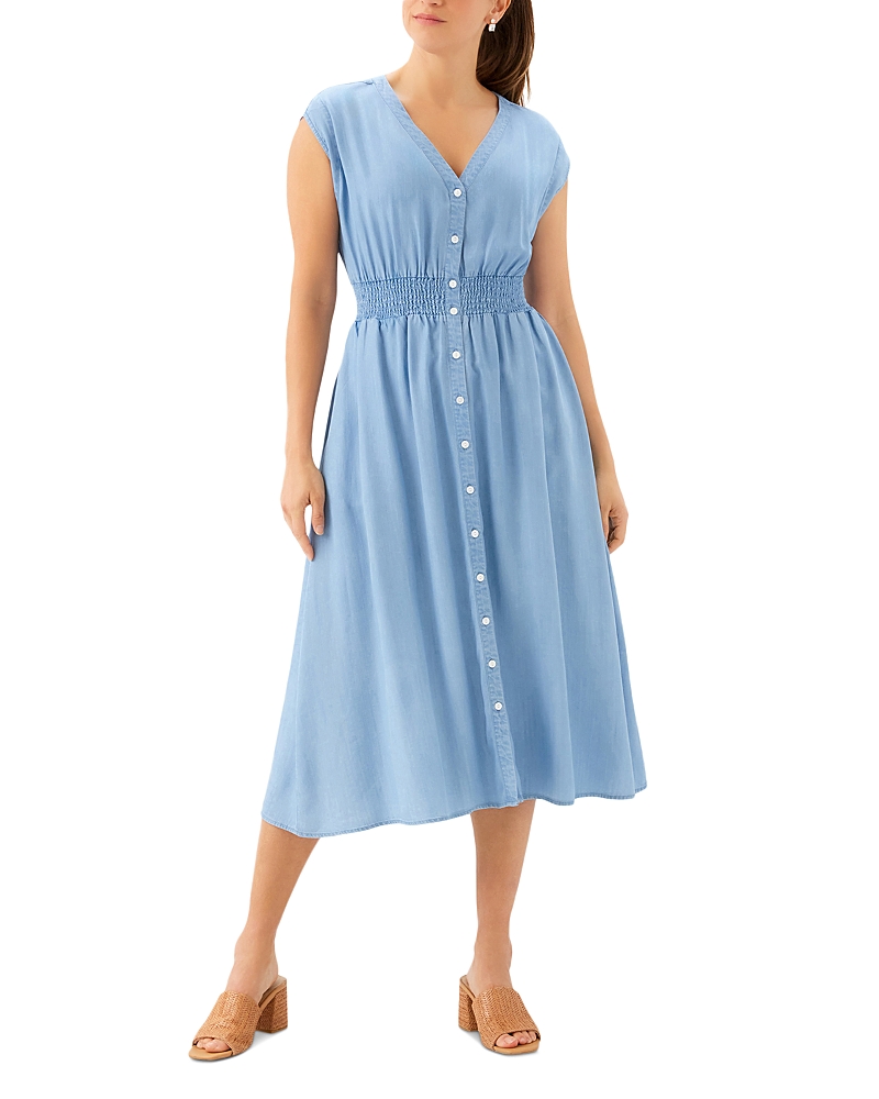 Karen Kane Smocked Waist Midi Dress