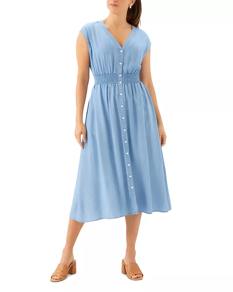 Karen Kane Smocked Waist Midi Dress