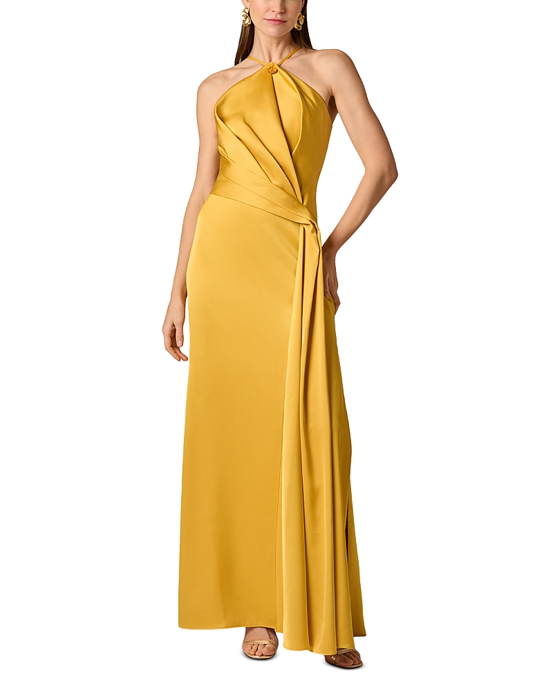 Aidan Mattox Crepe Back Satin Dress