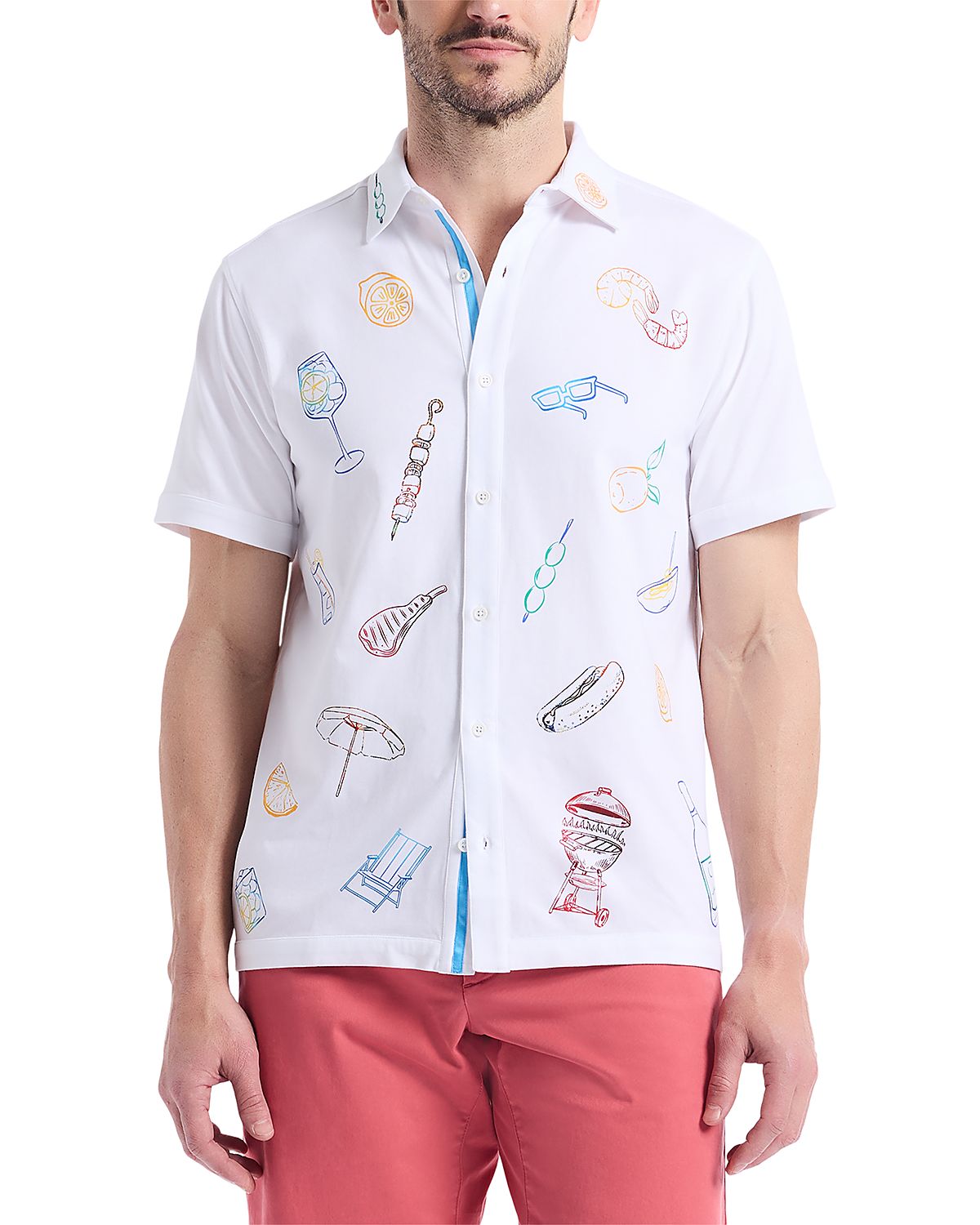 Robert Graham Out Of Office Short Sleeve Knit Shirt