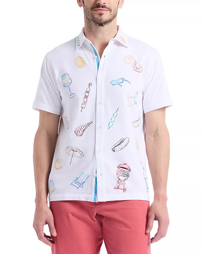 Robert Graham Out Of Office Short Sleeve Knit Shirt