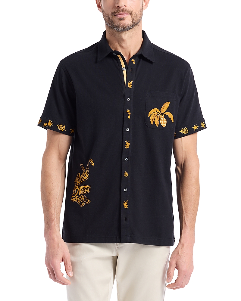Robert Graham Golden Jungle Short Sleeve Knit Shirt