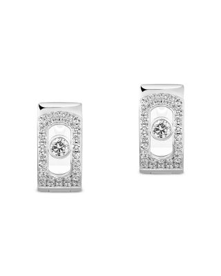 18K Gold Move Noa Diamond Pav&eacute; Hoop Earrings, 0.30 tcw