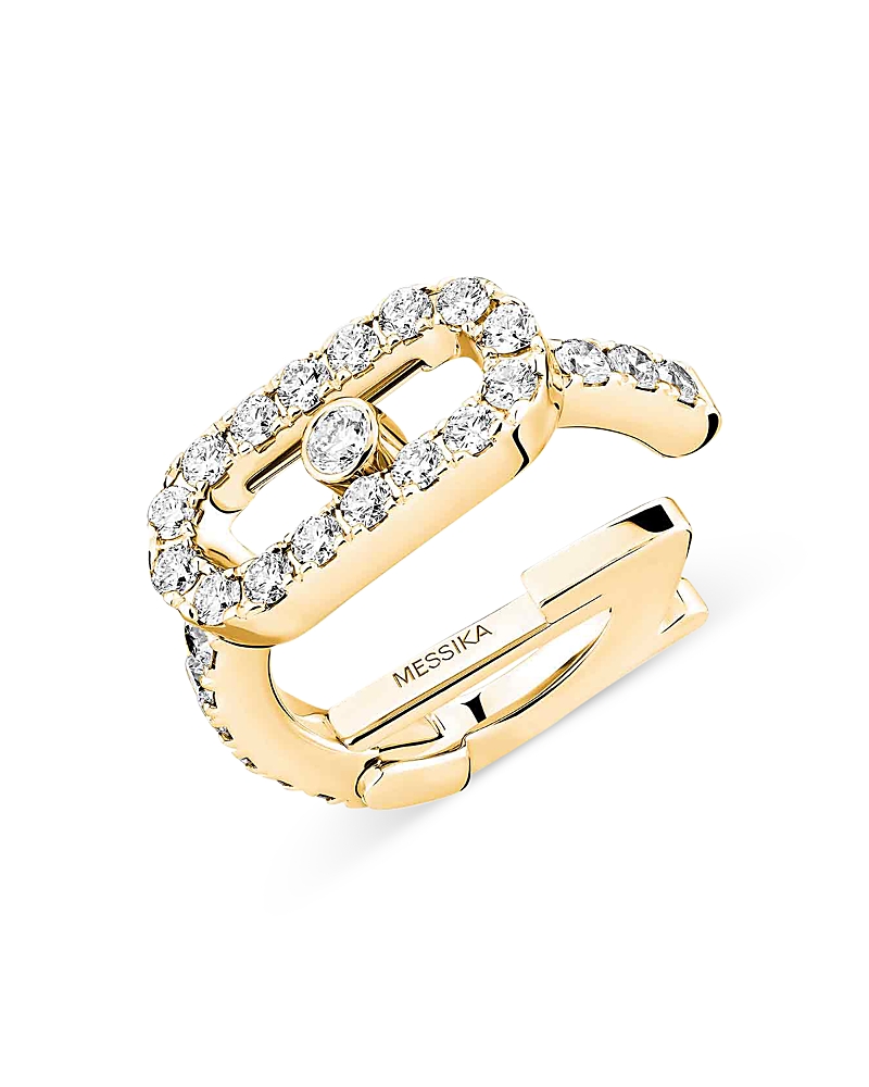Messika 18K Gold Move Uno Diamond Pave Clip Single Earring